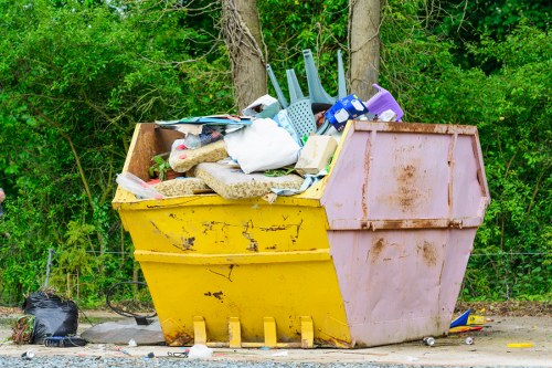 Professional team clearing items from a home